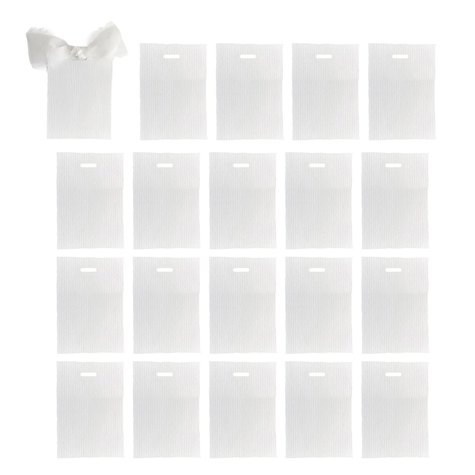 Xjdzineq 20pcs Elegant Blanks Cardstock Name Cards with Ribbons Perfect for Wedding Place Cards Wedding Invitation with Ribbon