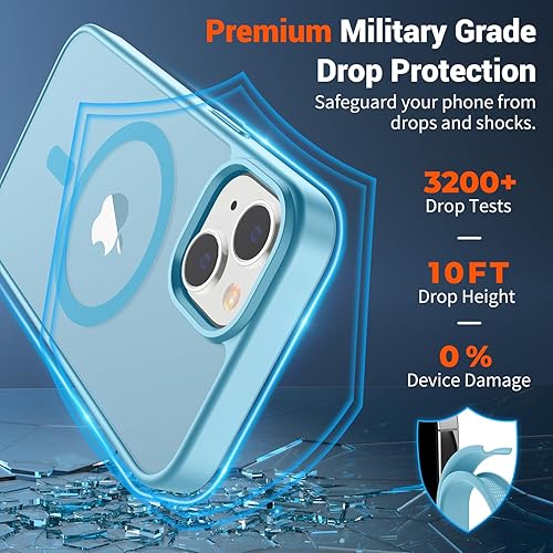 Miniatura 490 de SUPFINE Funda magnética para iPhone 11 (compatible con MagSafe) (protección contra caídas de grado militar), translúcida mate a prueba de golpes