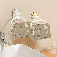 Vista 6 de KLL Christmas Trees Dish Clothes for Washing Dishes Print Funny Kitchen Tea Towels Kitchen Hand Towels Hanging Dish Drying Towels Absorbent