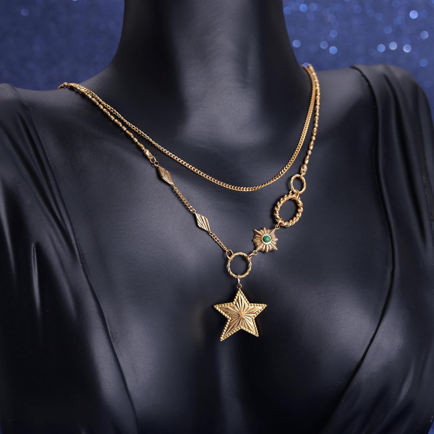 Dainty Gold Necklace for Women - Star Necklace, Starfish Pendant, Non-Tarnish 14K Gold Plated Charm Necklaces, Birthday Gifts for Women - Image 5