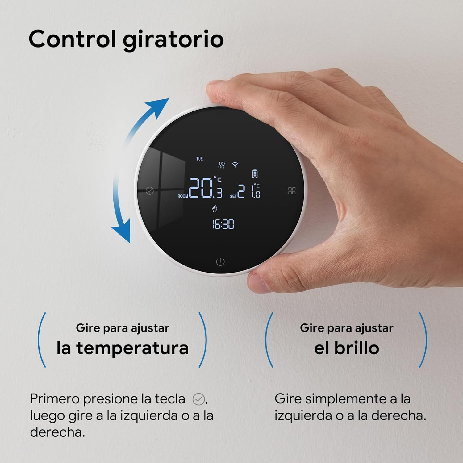 Demonstration of rotary control for Vaconoff Smart Thermostat