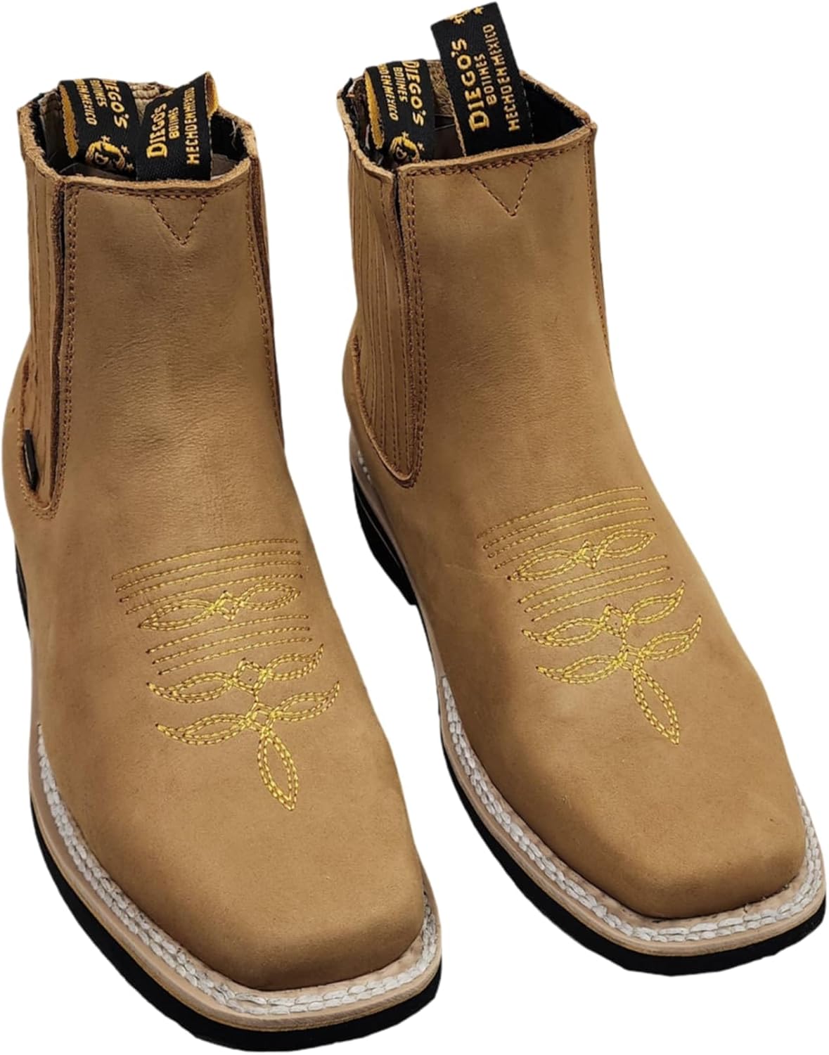 Dona Michi Men Genuine Leather Square Toe Short Ankle Boots Handcrafted - Image 2