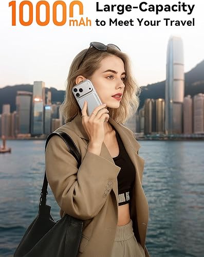 Miniatura 4 de Cargador portátil magnético, banco de energía de 10000 mAh, PD de 20 W de carga rápida para batería Magsafe, cargador inalámbrico esencial de viaje