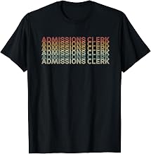 Retro 70s Admissions Clerk Job Title T-Shirt