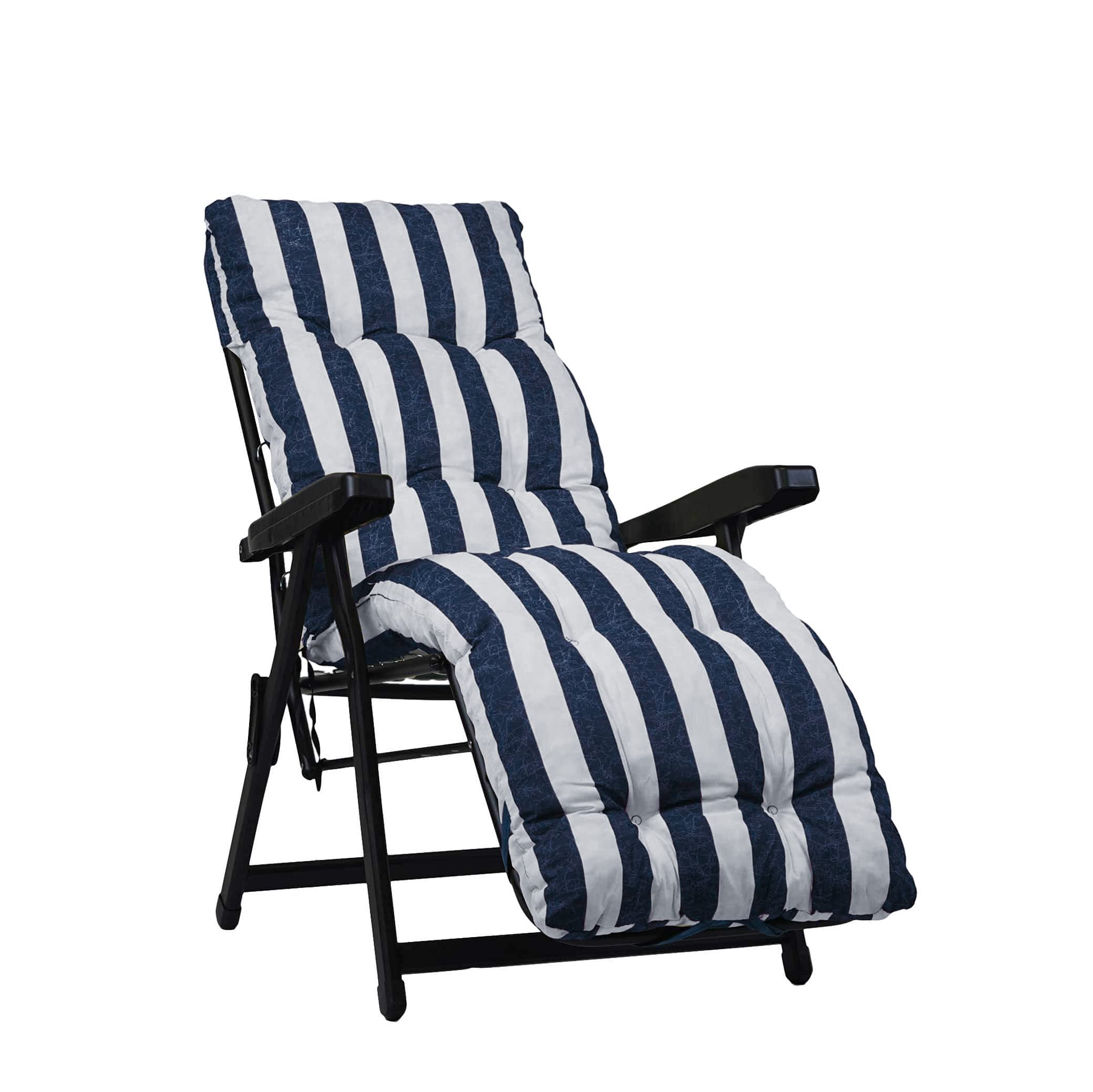 TECNOCUCI Coussin rembourré pour Chaise Longue avec Repose-Pieds (160 x 45 x 10 cm) – 100% fabriqué en Italie – Coussin de Rechange idéal pour Chaise de Jardin