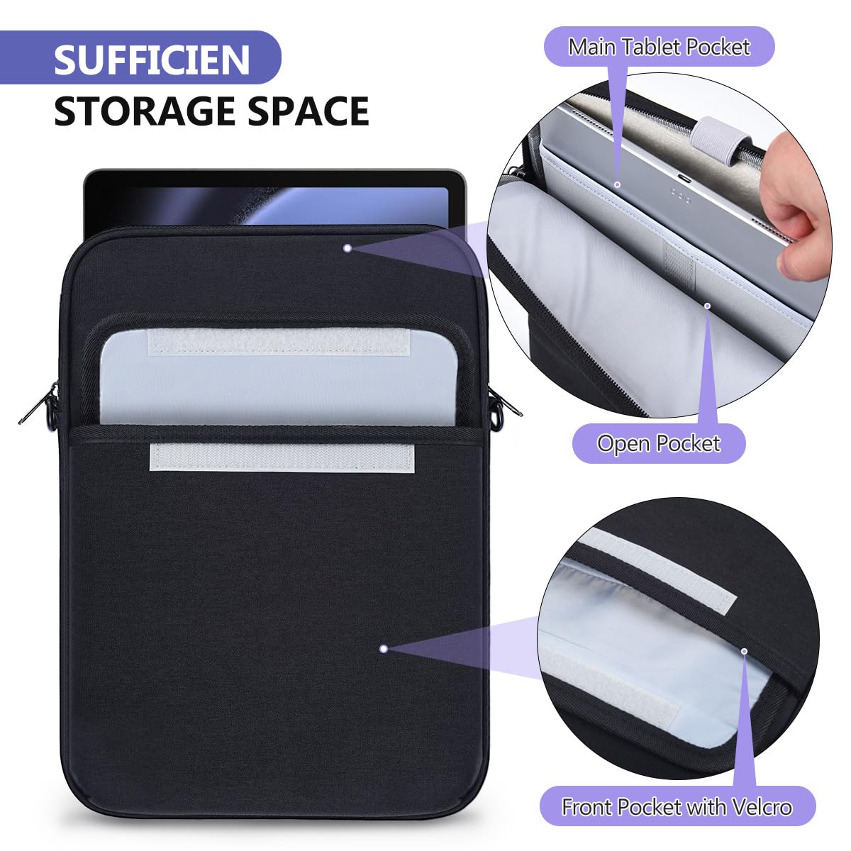 12.4 Inch Tablet Sleeve Bag for 2024 Samsung Galaxy Tab S10+ Plus 12.4