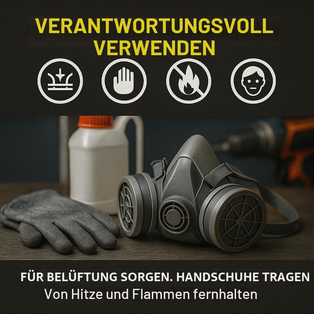 GiDeli Waschbenzin 4X 5L Kanister - Universelles Lösungsmittel & Entfetter - Farben- & Lackverdünner - Werkzeug & Pinselreiniger für Haushalt, Auto & Werkstatt