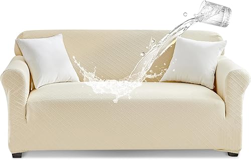 Miniatura 1 de Tokokimo Funda de sofá 100 % impermeable funda de sofá jacquard elástica, protector de muebles a prueba de fugas para niños, mascotas, perros y