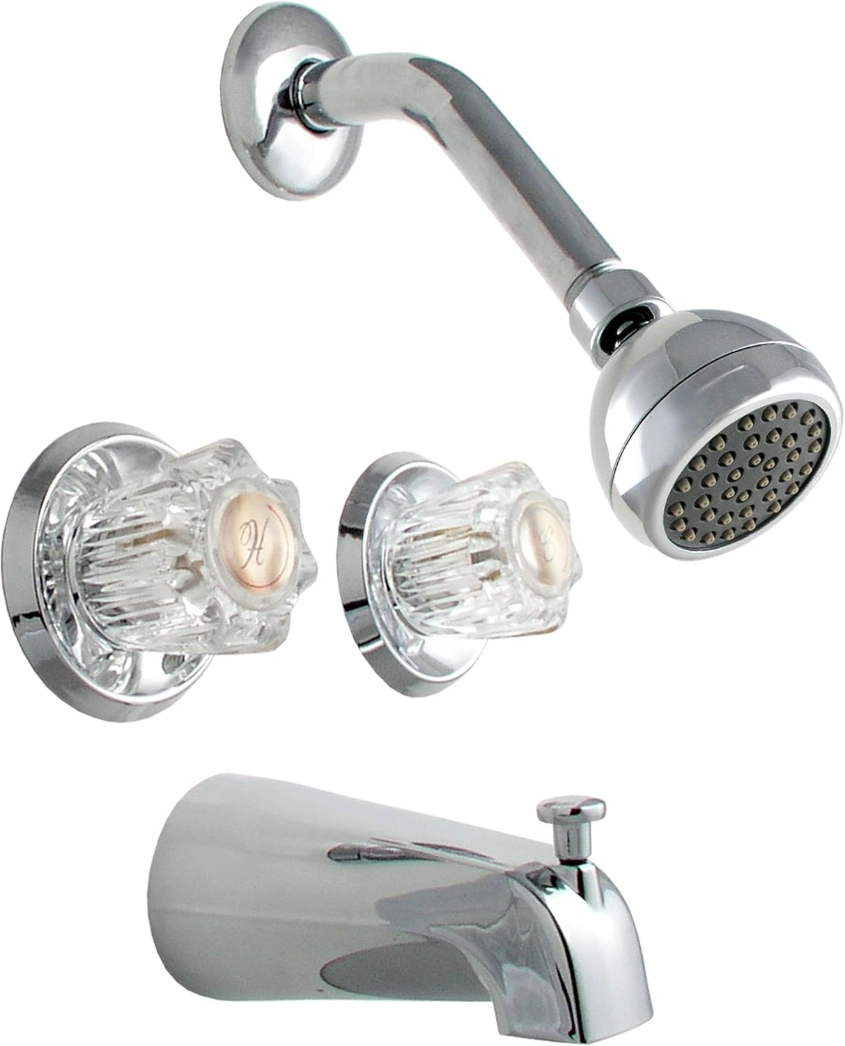 LDR 011 8700 Double Handle Tub and Shower Faucet, Chrome