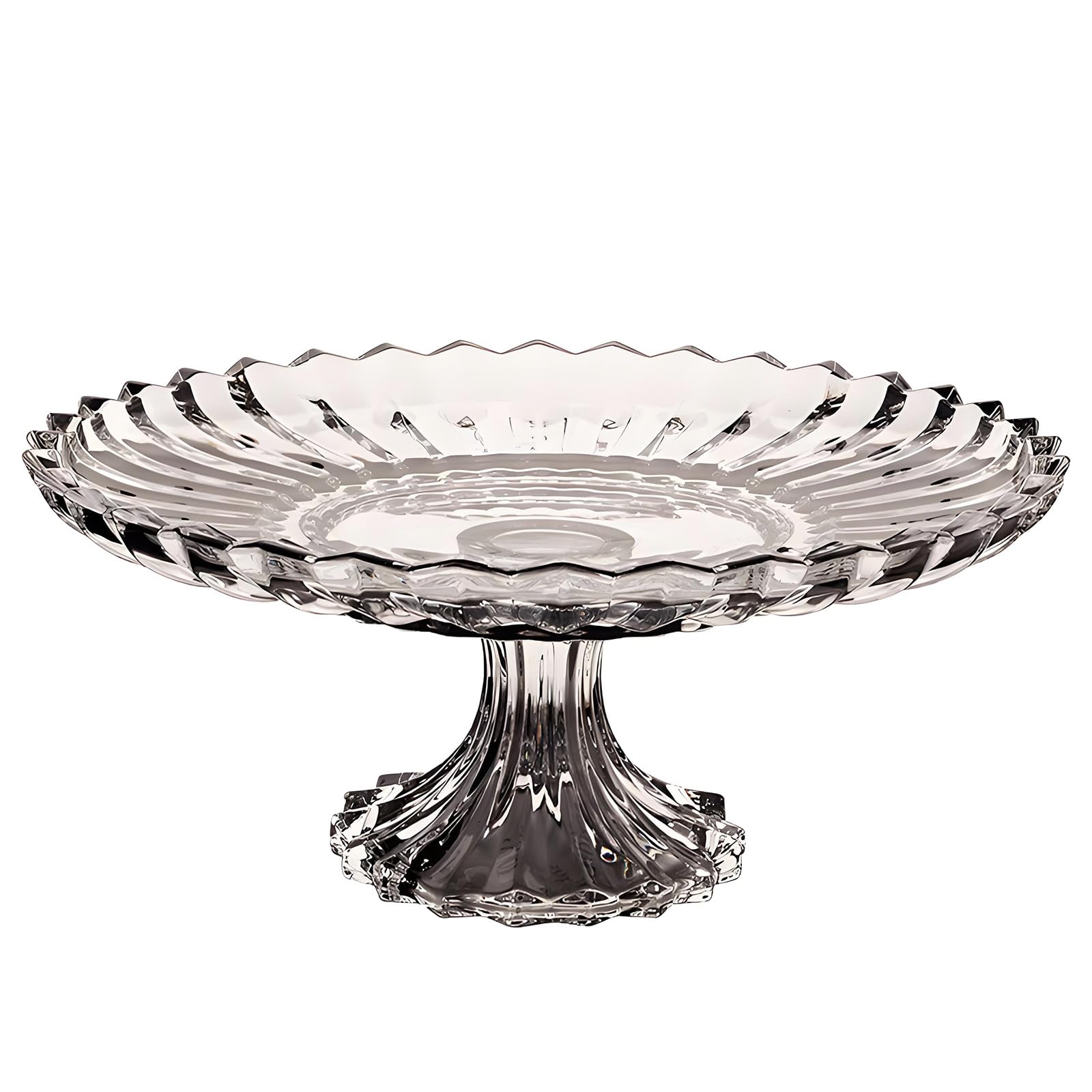 Decorative Bowl Glass Crystal Fruit Bowl Modern Serving Bowls Pedestals Bowls for Party Dining Home Table Centerpieces Modern Glass Fruit Pedestal for Party Dining Home Decor Centerpiece Candy Basket