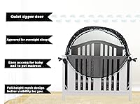 Vista 5 de Cubierta desplegable de seguridad para tienda de campaña para cuna para evitar que el niño se suba, toldo de red de estrella para cama de bebé