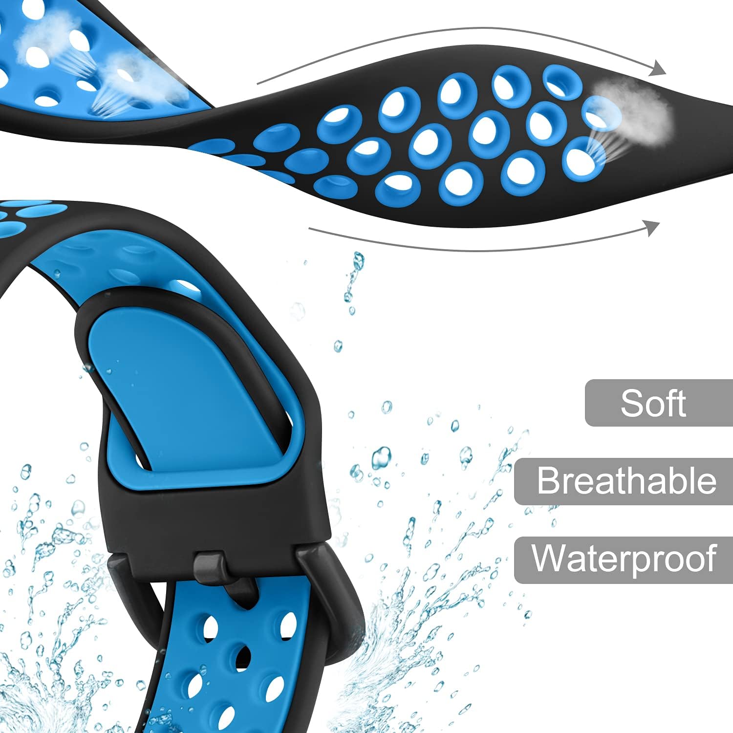 3 Pack Bands Compatible with Samsung Galaxy Watch 4 40mm 44mm Samsung Active 2 Watch Band 40mm 44mm, 20mm Silicone Strap for Galaxy Watch 3 41mm/Galaxy Watch 42mm Women Men