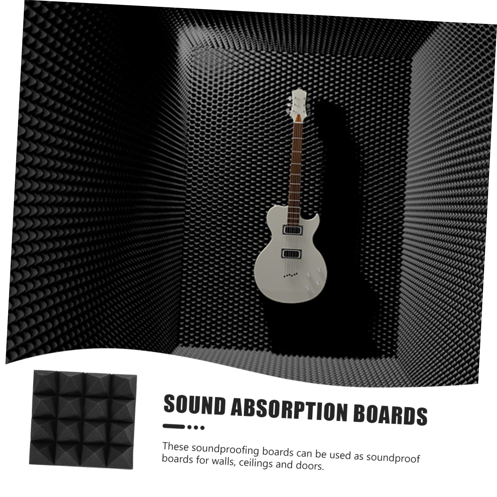 12 Piezas Paneles Acústicos de Absorción de Sonido Ignífugo Adhesivo para Estudio Grabación Ktv Sala Oficina Hogar