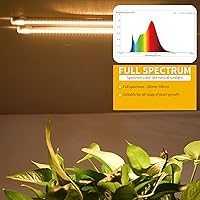 Vista 7 de LED Grow Light Strips, 13 Inches Grow Lights for Indoor Plants Full Spectrum 3500K, 96 LEDs Plant Light with 3/9/12H Timer, 10 Dimmable Levels for