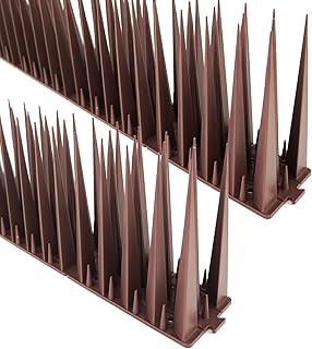 DY.2ten Taubenabwehr Spikes aus Kunststoff 4 Meter (40cm Vogelabwehr Spikes, 10 Stück), Spike Höhe 10cm, Universell für Balkon, Fensterbank, Schutz gegen Tauben, Katzen, Spatzen.