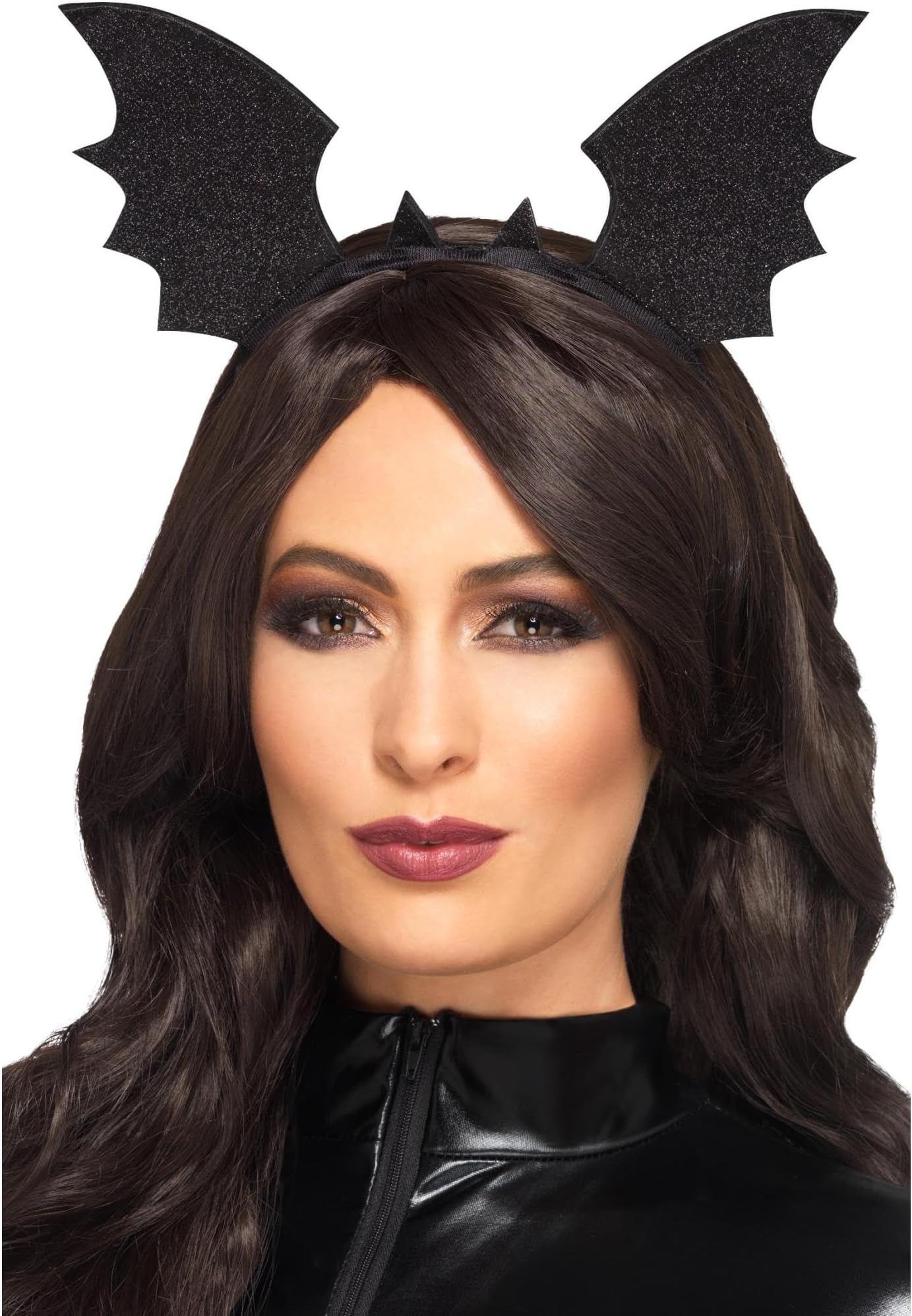 Smiffys Bat Wings Headband, Black, Halloween Fancy Dress Accessory, Bat Dress Up Hats
