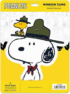 Peanuts Camp Snoopy Adhesive Vinyl Decal - Fun Snoopy and Woodstock Sticker for Car or Truck