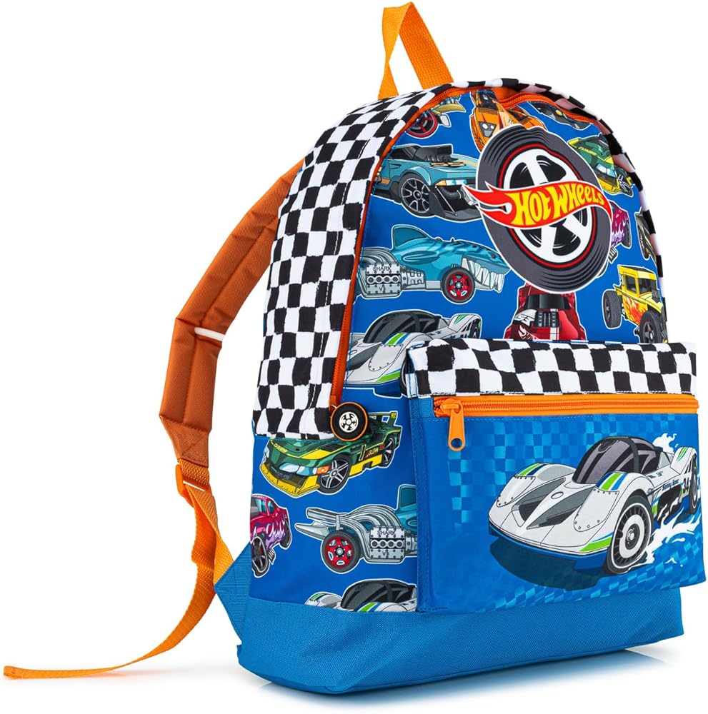 Hot Wheels Rugzak | Schooltas voor Jongens | Auto's Tas | Officiële Merchandise | Zwart