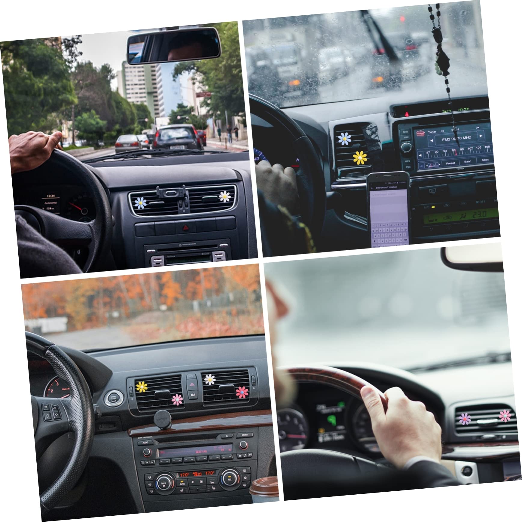 PartyKindom 30sätze Car Daisy Duftclip Teiliges Auto Aromadiffuser Blumen Ventil Clip Für Innenraum Dekoration Stilvolle Parfüm Clips Für Auto Büro Zuhause Einfach Zu Verwenden Und