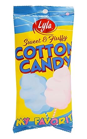 Cotton Candy 1.6 oz Pack of 12 Individually Wrapped | Party Favors for Baby Showers, Weddings, Events, and Candy Buffets