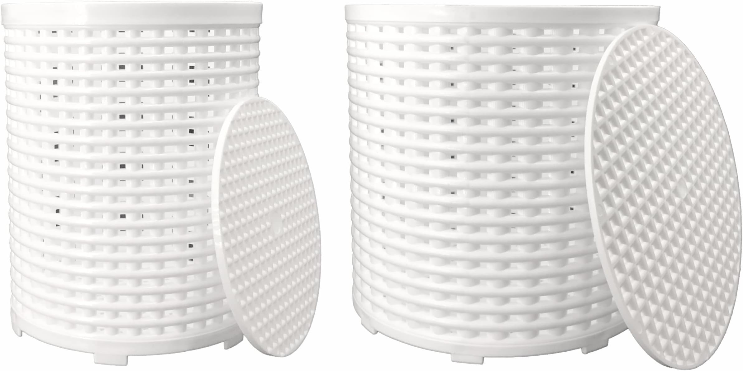 Universal Cheese Molds with Followers for Making Soft, Semi-Hard and Hard Cheeses - Set of 2