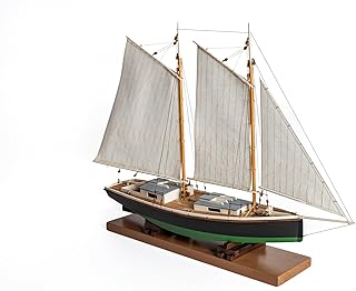 Midwest Sharpie Schooner Model Ship Kit, 1:32 Scale – Wooden Sailing Ship Building Kit for Adults – DIY Woodcraft Assembly Kit