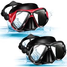 Preboun 2 Pack Adult Swim Goggles with Nose Cover to Prevent Water Inhaling, Swimming Mask Snorkel Goggles Anti Fog for Men Women Diving Swimming