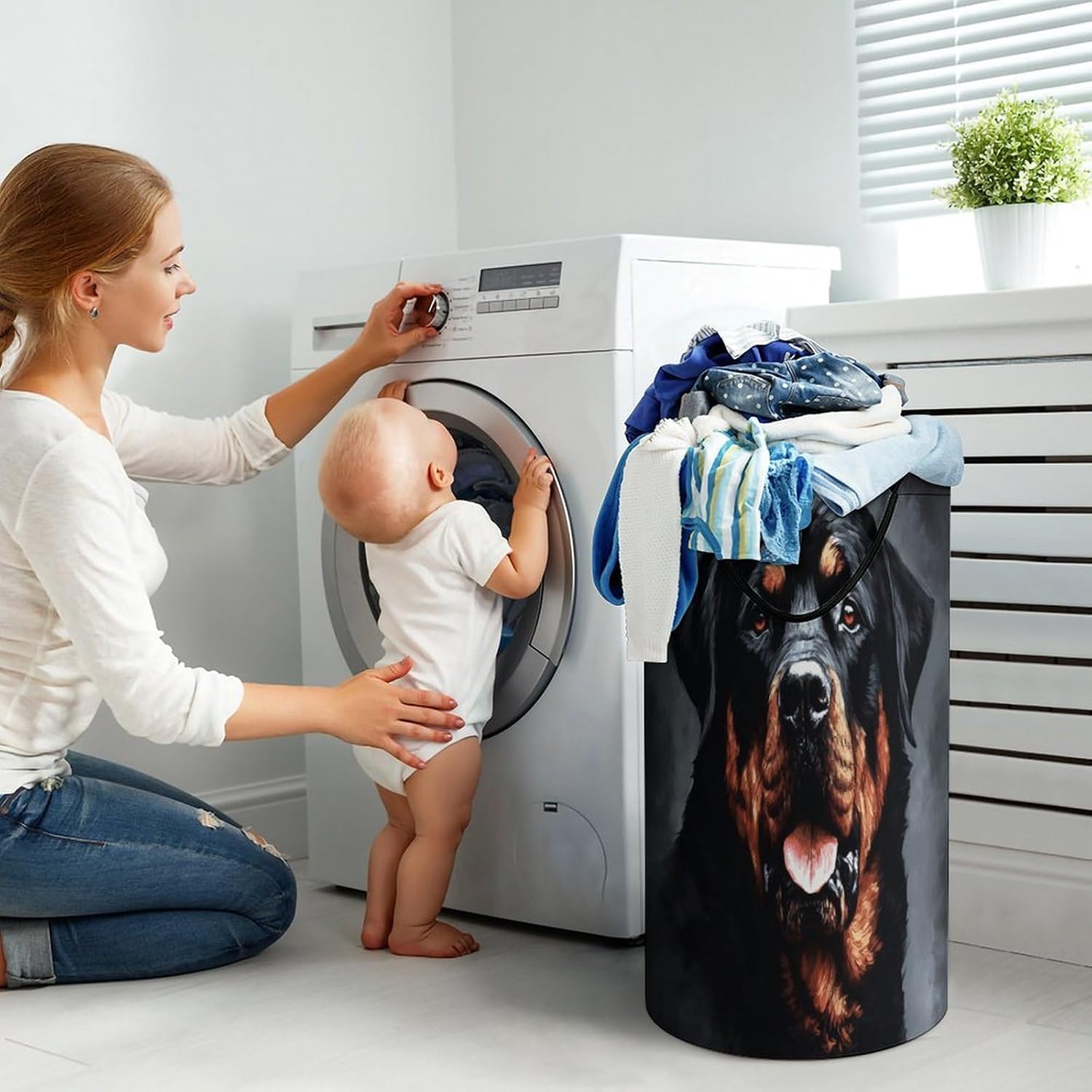 Dirty Clothes Basket Extra Large 110l Open Top Laundry Hamper With Portable Carry Handles, Foldable Waterproof Clothes Basket Spacious Laundry Bag For Bedroom Bathroom Laundry Room Dorm