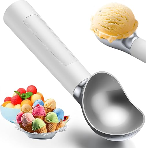 Heated Ice Cream Scoop - Rechargeable Electric Scooper for Hard Frozen Ice Cream, 158°F Fast Heating, LED Display, Food-Grade IP67 Waterproof, Cordless for Seniors & Kids (ASIN B0GL1FX7ZP), rank #10 by monthly sales volume for 'Heated Ice Cream Scoop' on Amazon