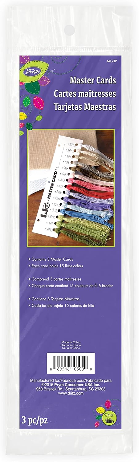Dritz MC-3P Master Cards, White, 3 Count