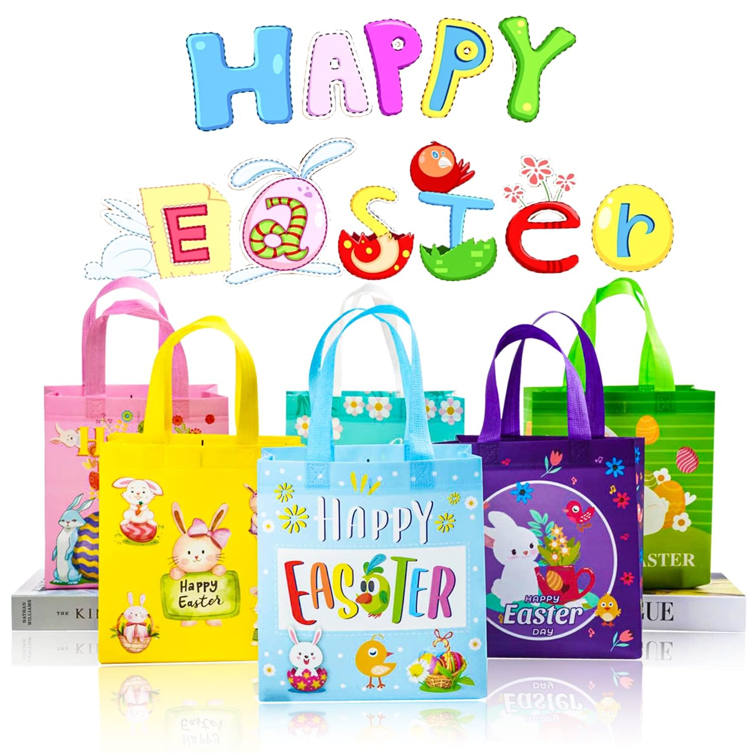 Sacchetto regalo di Pasqua personalizzato - Sacchetto regalo di Pasqua pastello e oro per bambini Idee regalo borsa coniglietto Regalo per feste pastello Regalo di Pasqua personalizzato - Italia
