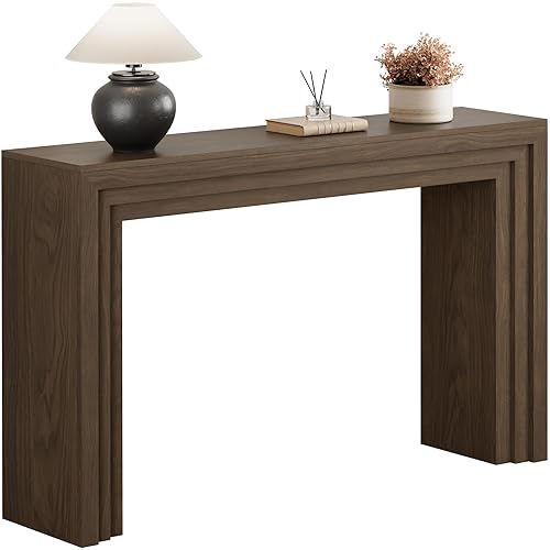 Lulive 43" Console Table for Entryway, Step Design Wooden Entryway
