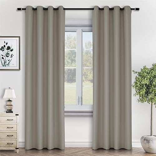 Cortinas opacas para puerta corrediza con aislamiento térmico, cortinas insonorizadas con bloqueo de luz, tratamiento de ventana para dormitorio,