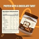 PBPow Chocolate Peanut Butter Powder | Peanuts,Rich Cocoa, Unsalted, Gluten Free, No GMO | 80% Less Fat | Healthy Snacking For Kids, After Gym, Breakfast| 318g Protein in 850g, Pack Of 2 gallery image