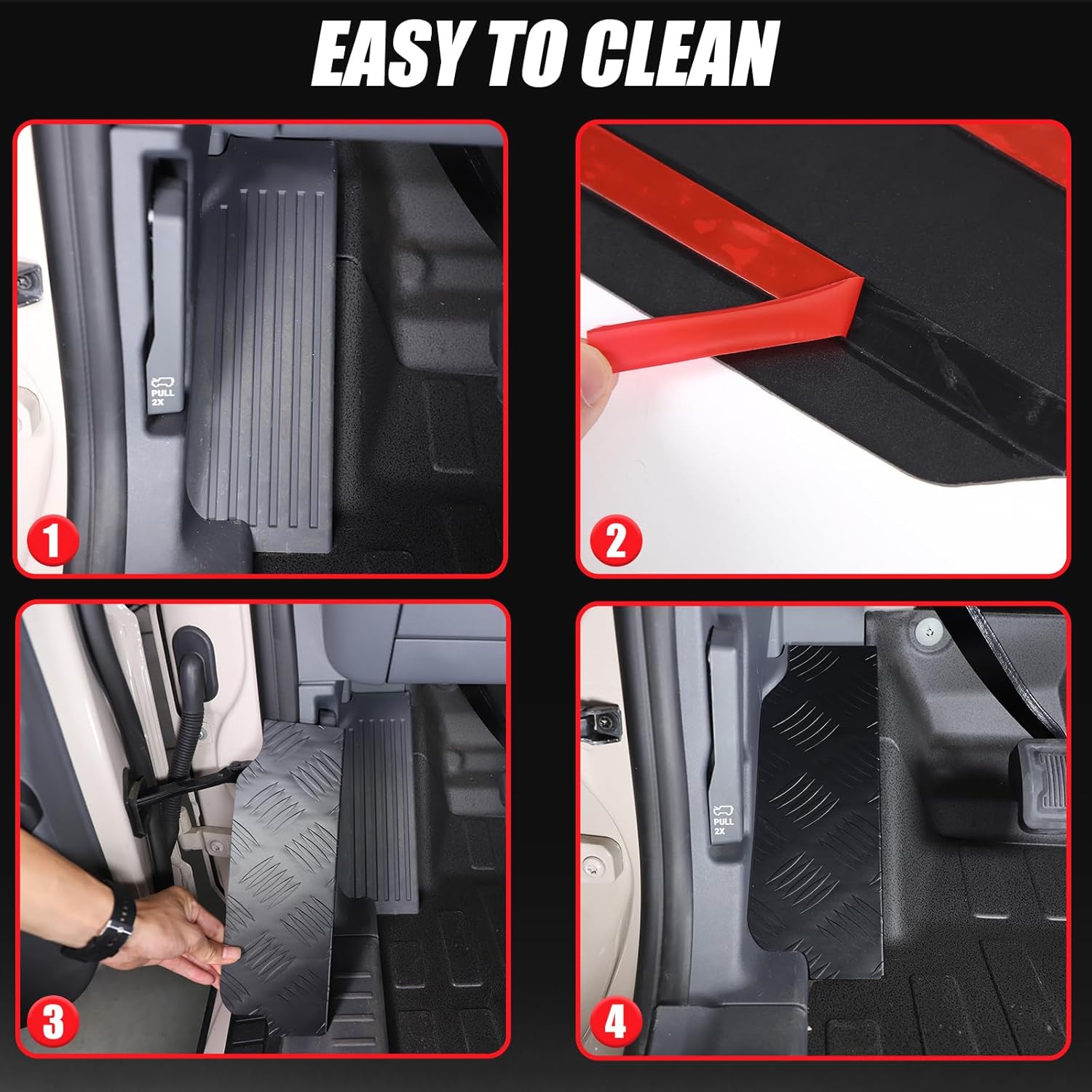 Left Foot Rest Pedal Compatible with INEOS Grenadier 2020-2024 Accessories Aluminum Alloy Dead Pedal Driver Foot Rest Pad Kick Panel Anti-Slip