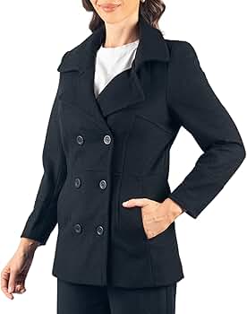 Amazon.com: Alpine Swiss Emma Women's Wool Peacoat – Double