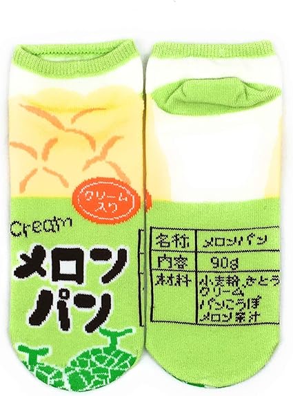 Amazon | おもしろソックス【メロンパン】靴下 おもしろ柄 22-25cm