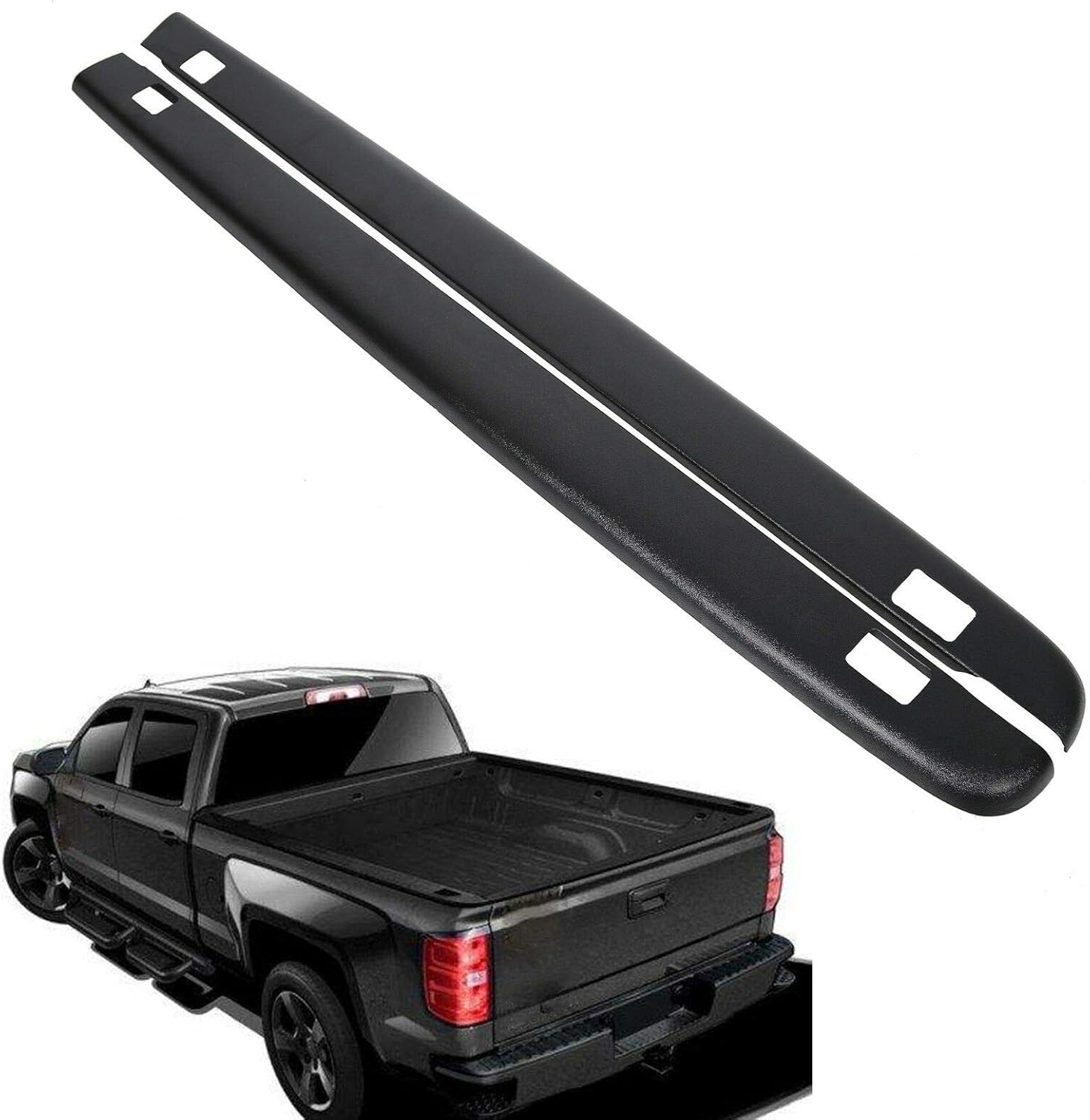 YUOQDKE 5'8" Bed Rail Caps Cover for Chevy for Silverado