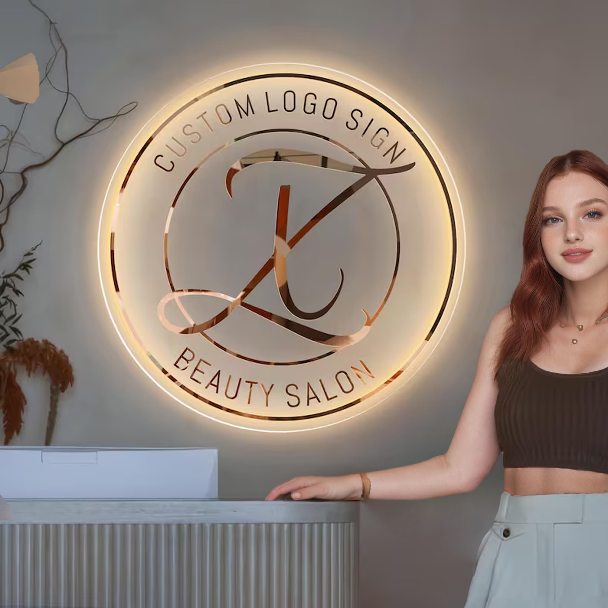 Enseigne Au Néon Avec Logo Personnalisé, Neon Personnalisé Logo pour la Décoration d'entreprise adaptée aux Bars, Enseignes Commerciales de Magasins