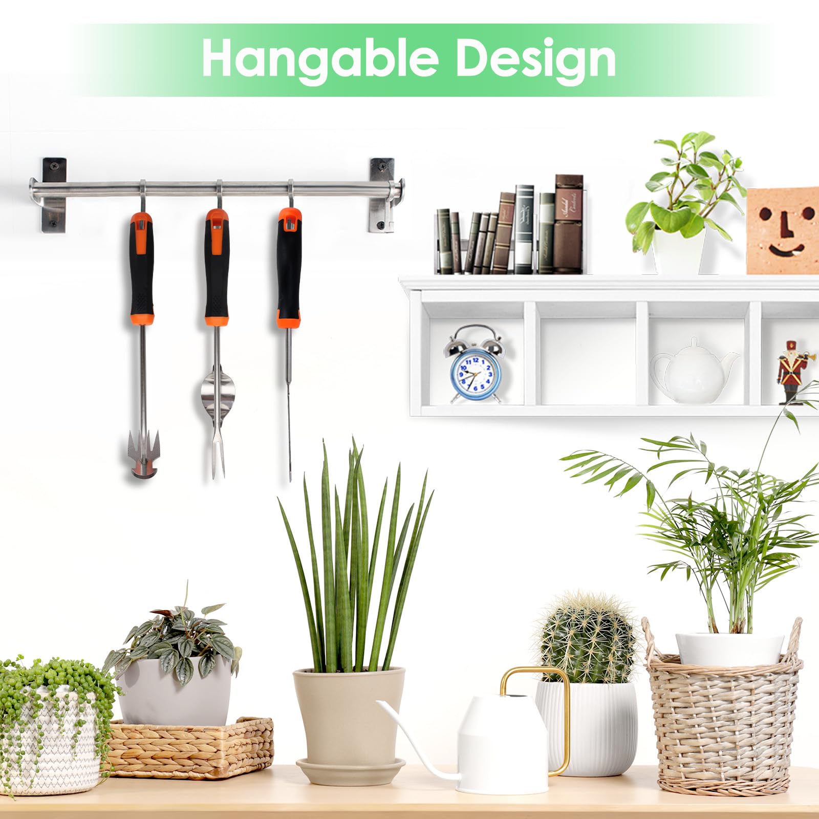 3 Pièces Désherbeur Manuel avec poignée en Caoutchouc, Outil De Désherbage Manuel, Acier Inoxydable Épaissi Weeder de Jardin, Rangement Facile, pour Désherber Votre Jardin, Creuser