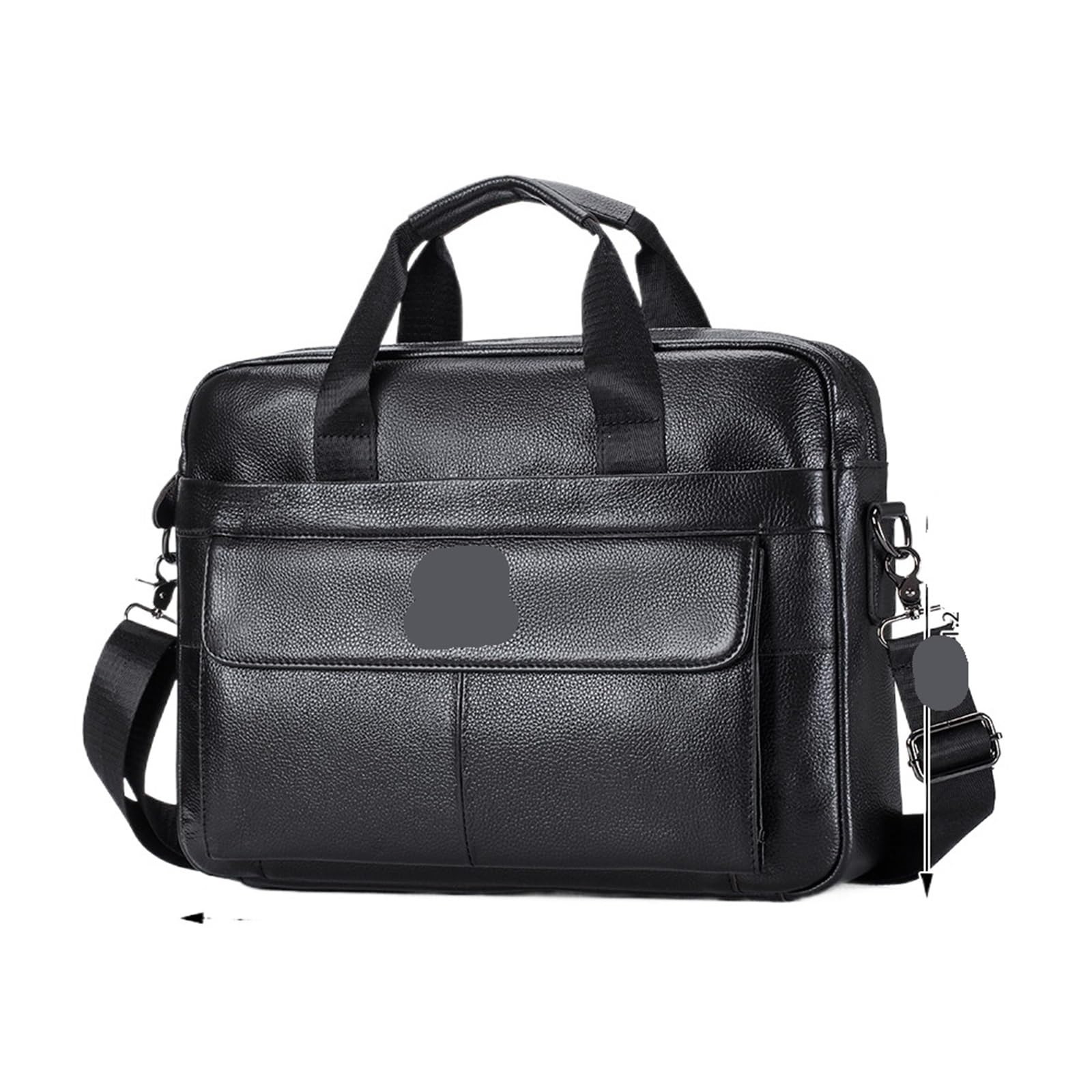 Borsa da uomo Cartella in vera pelle for laptop 14 Messenger Portafoglio aziendale for documenti A4 Per Ufficio e Viaggi di Lavoro