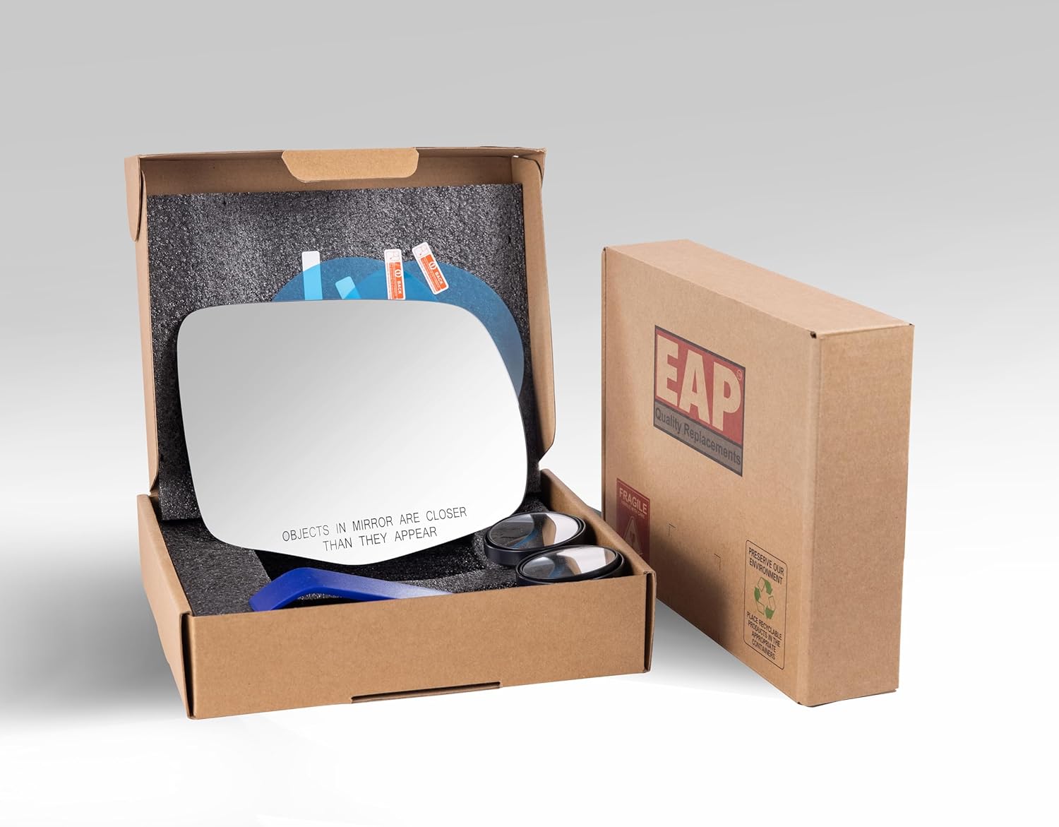 EAP Passenger Side Mirror Glass Compatible With Honda Pilot 2016-2022, Ridgeline 2017-2025, Passport 2019-2023, Heated Without Auto Dimming, 76204TG7A11 76204TG7A01 76204TG7A91