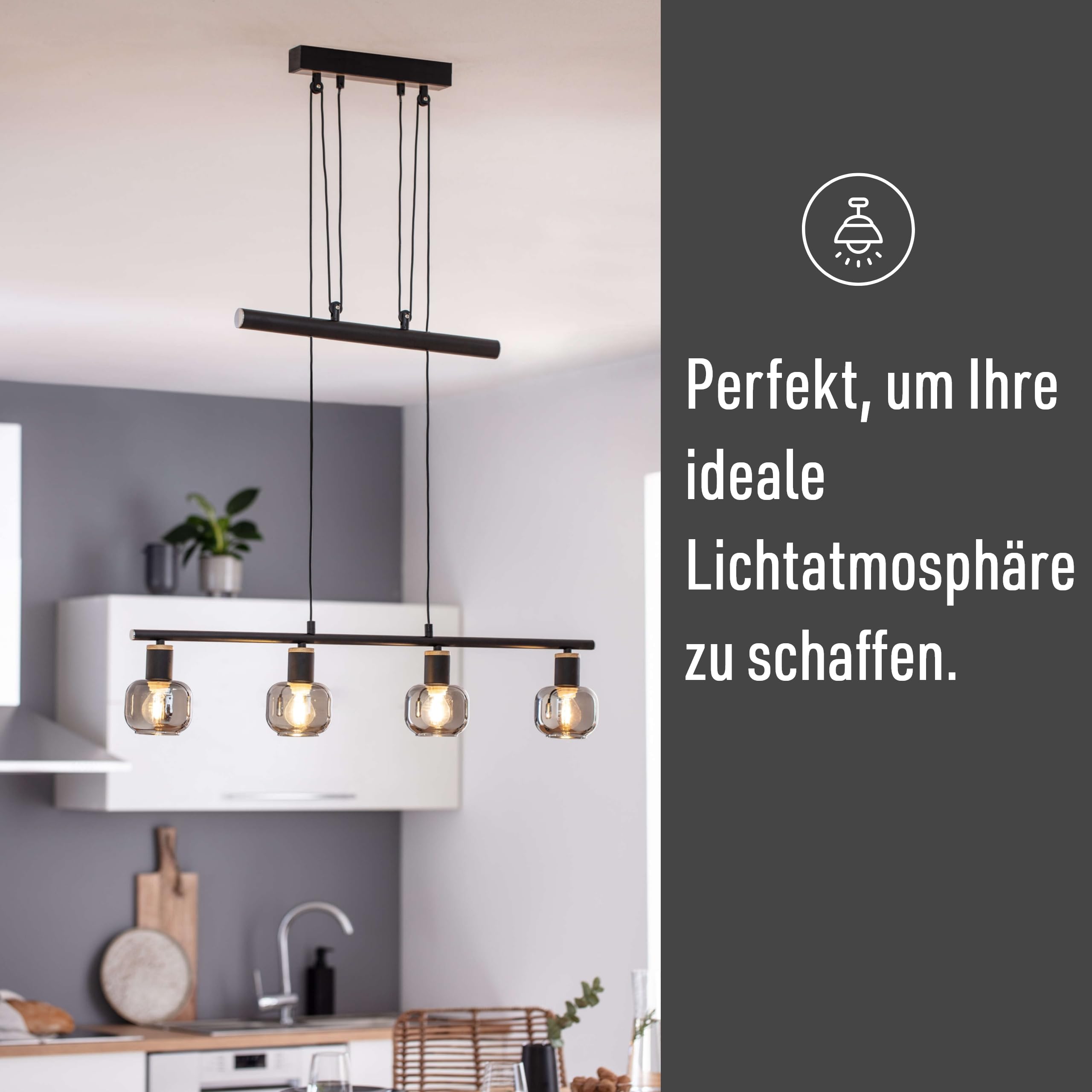 Brilliant Leuchten Hanglamp AVIA hoogte verstelbaar - dimbaar - 120 cm