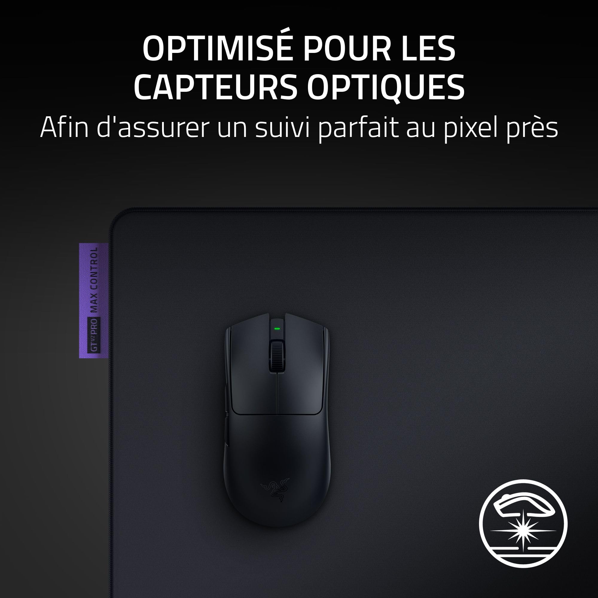 Razer Gigantus V2 Pro L - Max Control - Tapis de Souris Gaming Esports Souple pour rapidité et contrôle - Mousse propriétaire GlideCore - Optimisé capteurs optiques - 500mm x 480mm | Max Control