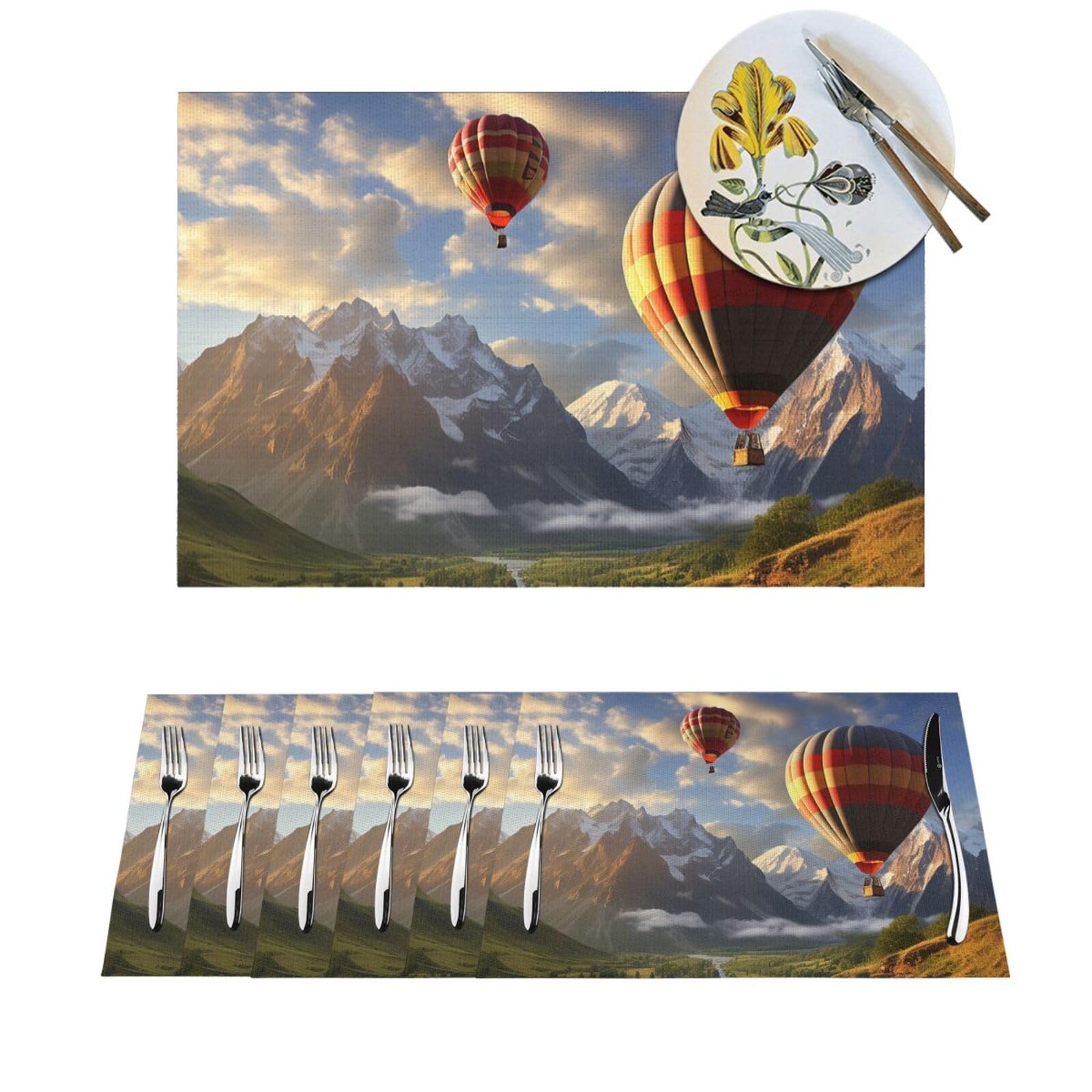 Sets de table montgolfière en PVC pour partager des repas magiques avec vos proches
