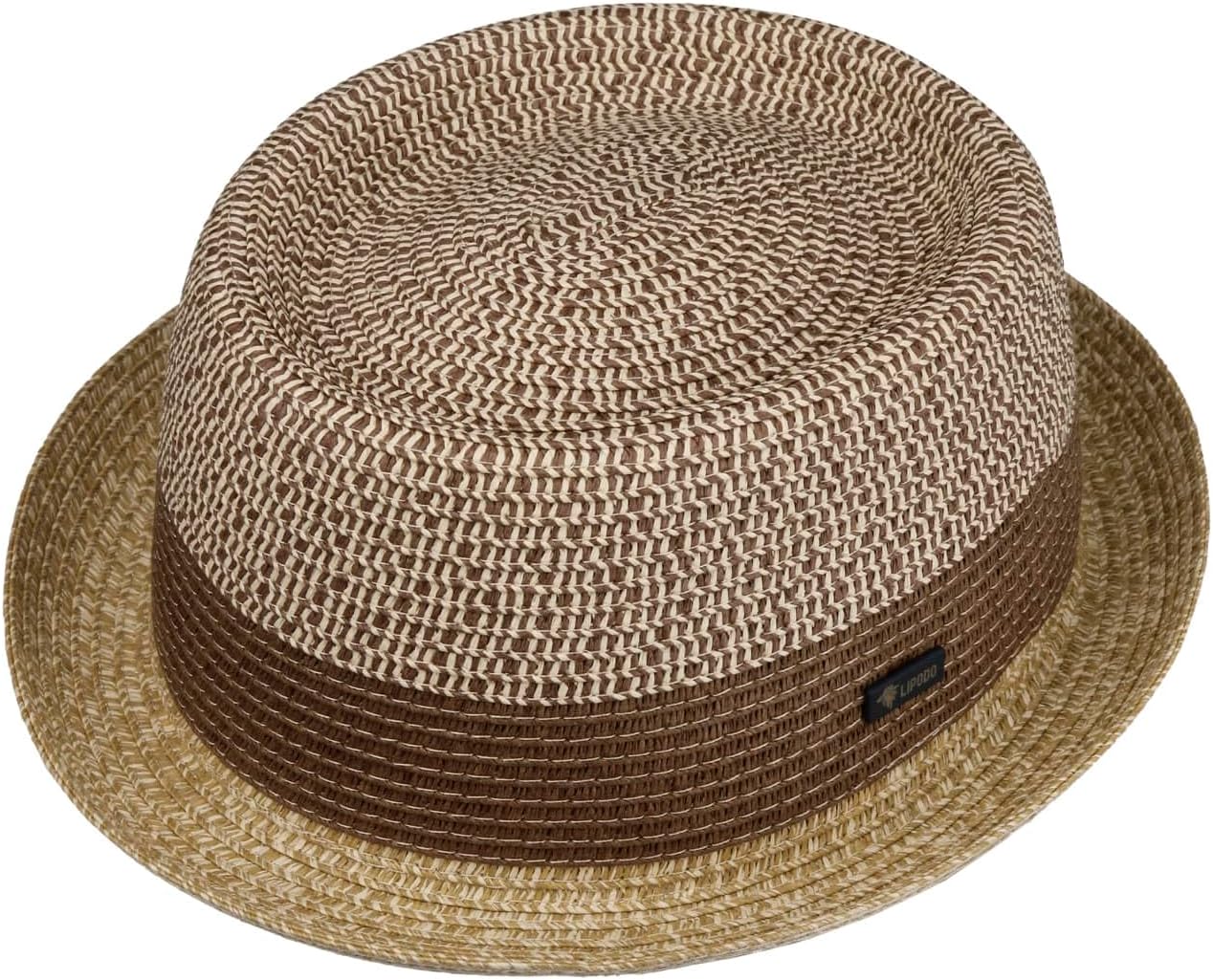 Lipodo Ennario Pork Pie Classic Straw Melange Travel in Italy Men Summer
