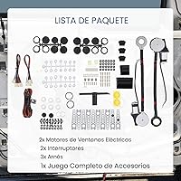 Vista 4 de JDMSPEED Nuevo Kit de conversión universal para elevalunas eléctrico con interruptores, cableado y hardware para camioneta, SUV, furgoneta y coche