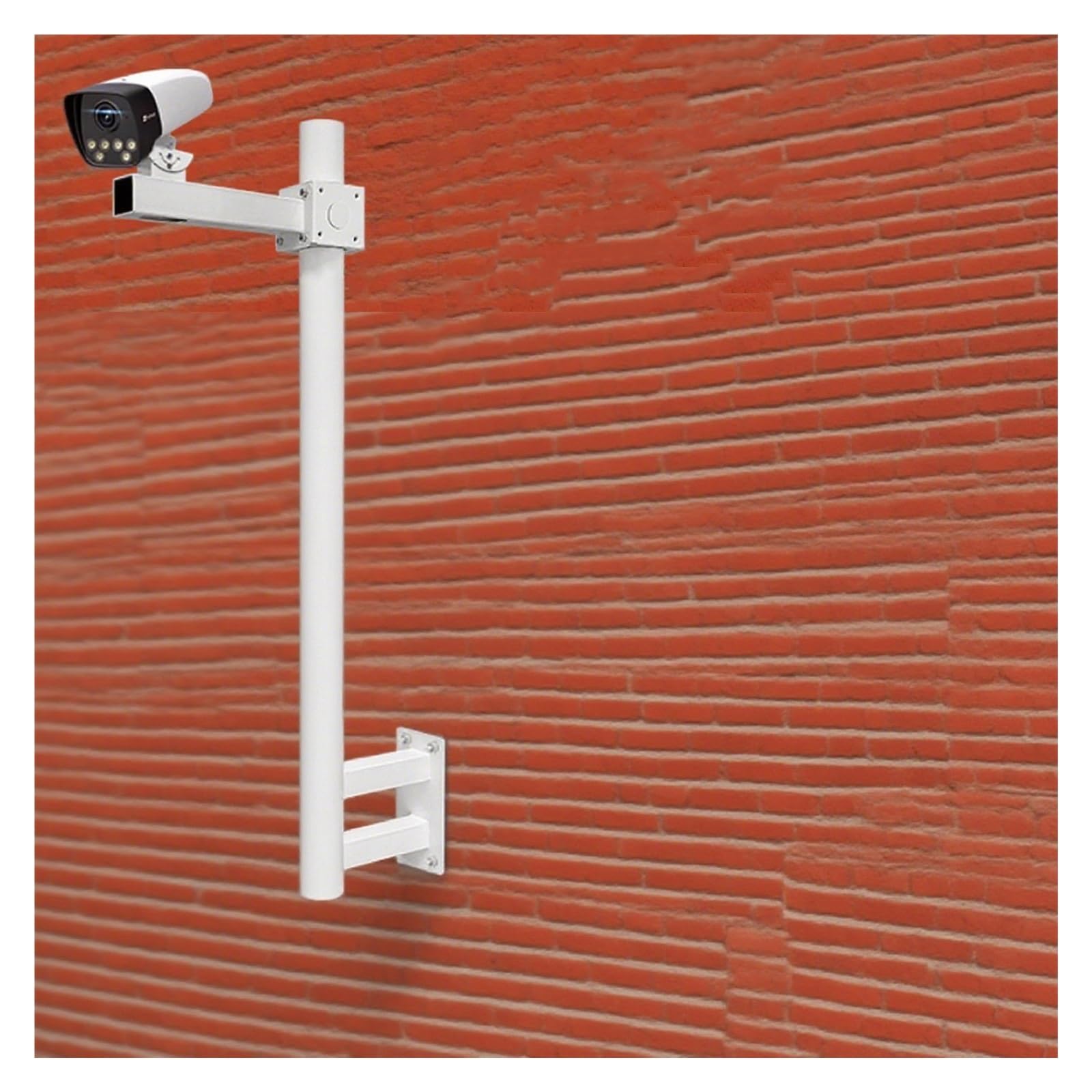 Słup kamery, uniwersalny słup kamery bezpieczeństwa 2 m – trwały zewnętrzny uchwyt montażowy CCTV/IP do paneli słonecznych i kamer – konstrukcja o dużej długości dla większego bezpieczeństwa