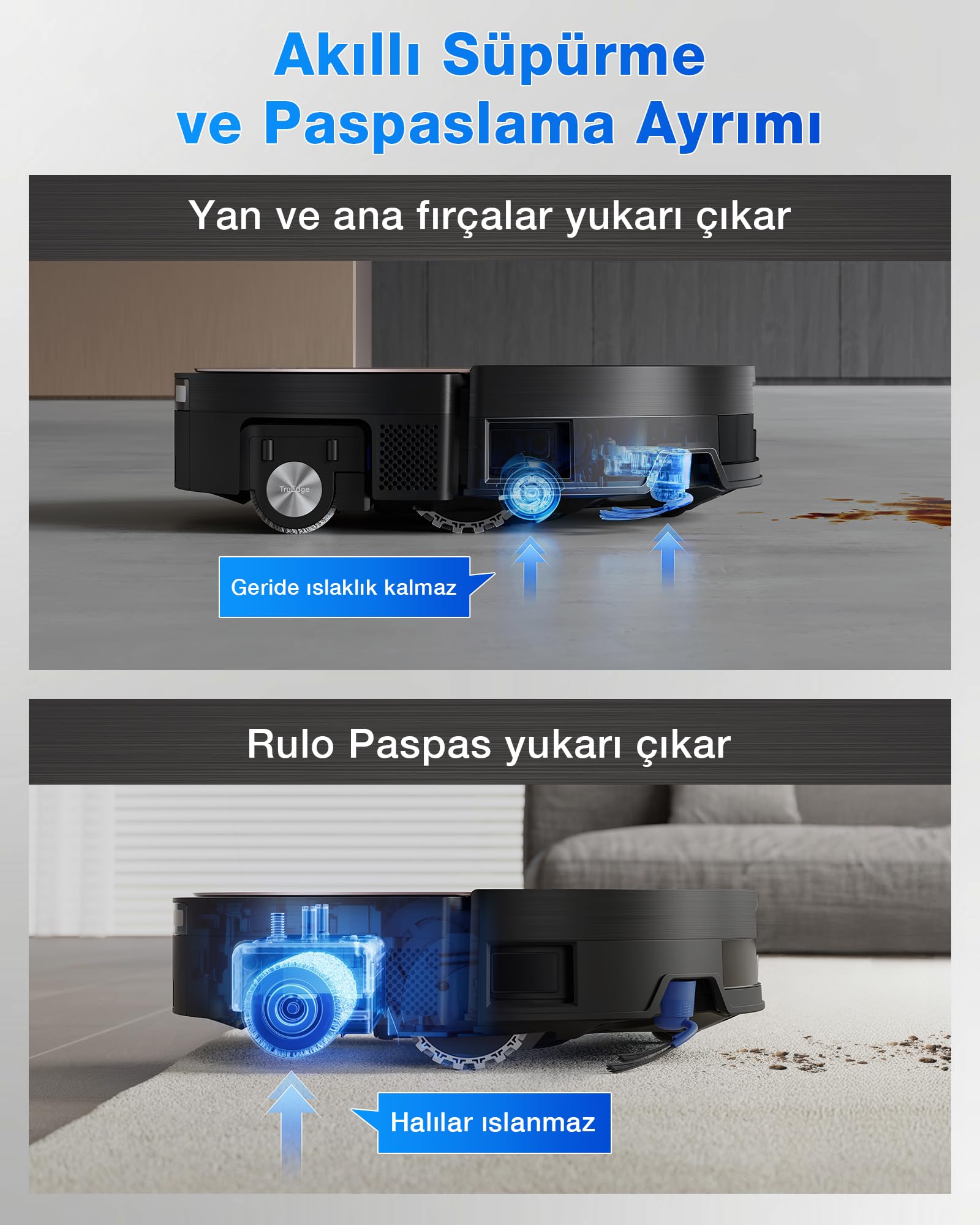 ECOVACS X11 Omni Cyclone Aspirateur Robot, Robot Aspirateur Laveur avec Blast et Puissance 19500 Pa, PowerBoost Ultra-Rapide, OZMO Roller 2.0, Ascension Max de 4 cm, PureCyclone 2.0 Auto-Empty