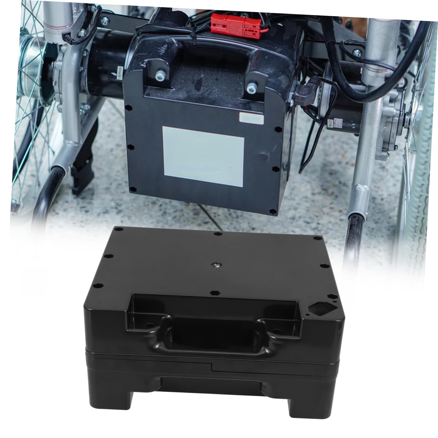 Porta Batteria Per Sedia Rotelle Elettrica Custodia Compatibile Design Compatto e Resistente Facile Installazione Per Uso Prolungato